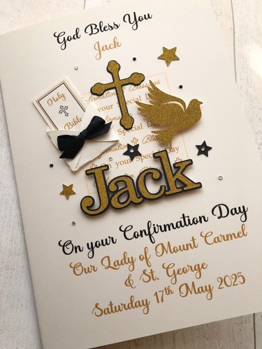 Personalised confirmation card - personalised,